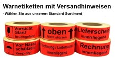 Warnetiketten /