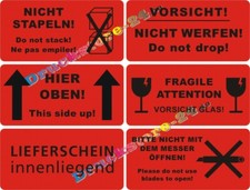60 Hinweis Etiketten Aufkleber