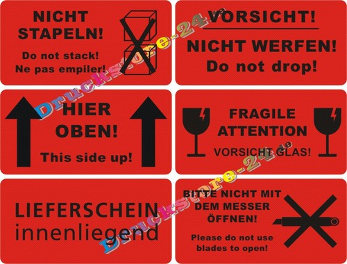 Hinweis etiketten aufkleber - 60,
