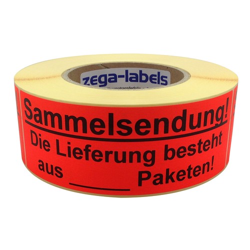 Versandetiketten rolle - rolle,