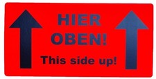 50 Hinweisetiketten "Hier oben