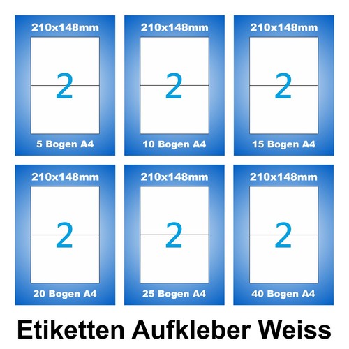 Etiketten 210x148 din a4 - etiketten, mm