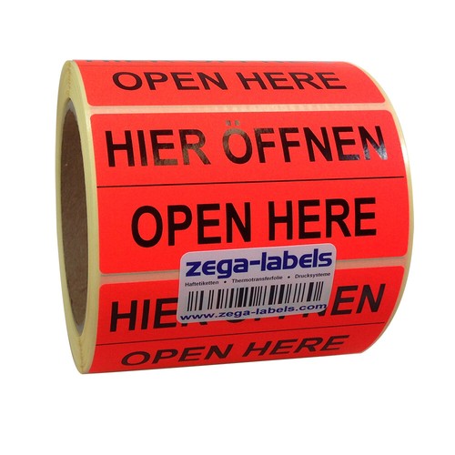 Versandetiketten rolle hier - -,